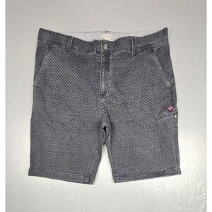 Carbon2Cobalt Shorts Mens 38 Gray Textured AOP Preppy Casual Waspy